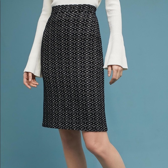 Maeve ❤️ Anthropologie ❤️ Geotile Intarsia Pencil Skirt - Picture 3 of 11